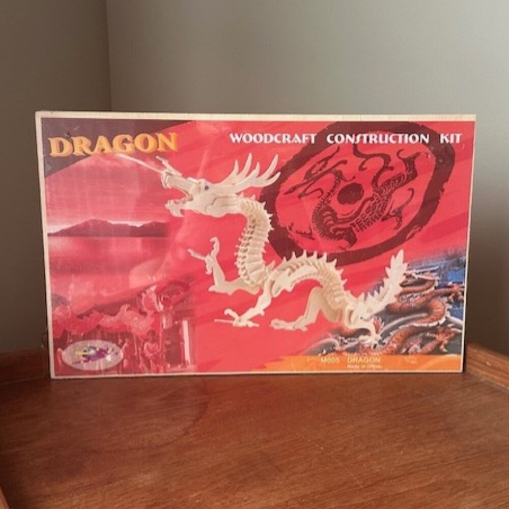 Woodcraft Construction Dragon Wood Puzzle Kit
